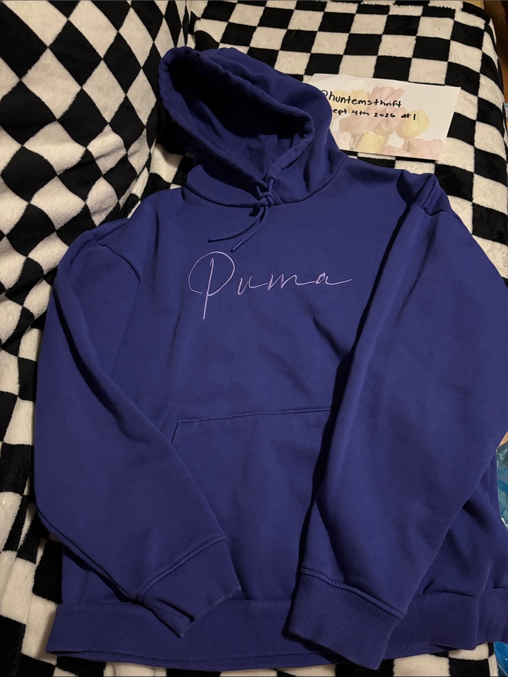 Ladies small purple puma hoodie